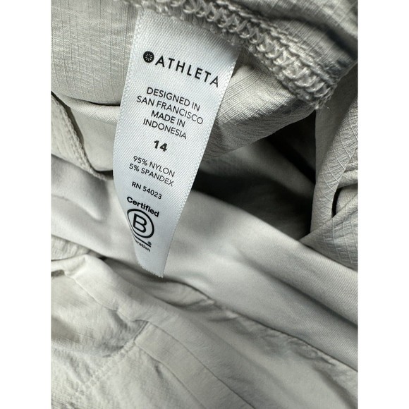 Athleta Trekkie Hike Pants Stretch Ripstop Hiking Women’s Size 14 Beige Ripstop - Picture 3 of 8